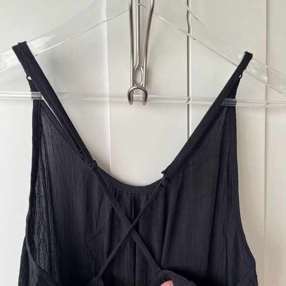 PrAna Fernie Wide Leg Jumpsuit sleeveless black gauze bohemian size M NWT - Picture 15 of 15